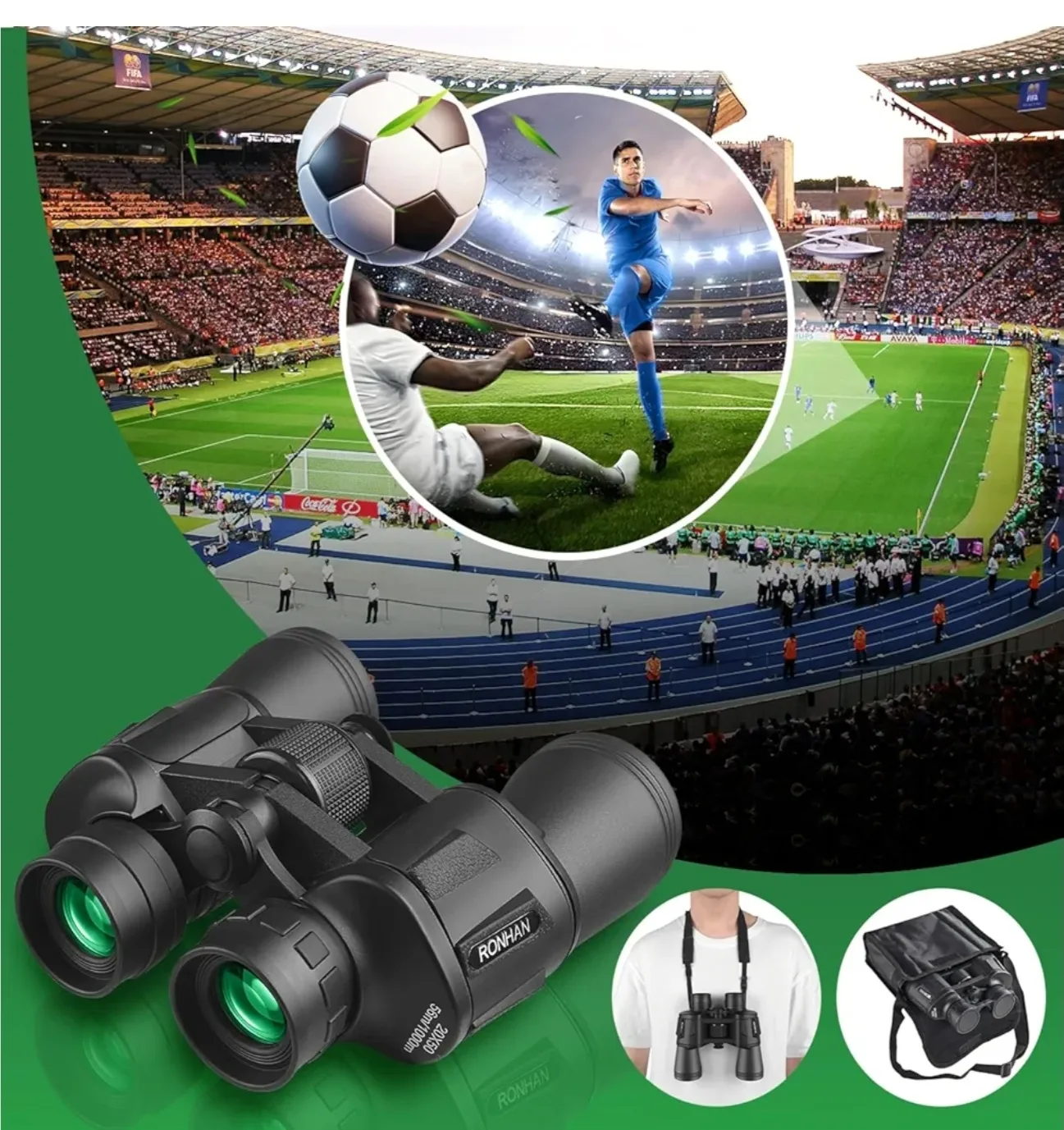 Ronhan 20x50 Binoculars - See the World! image indicator(7)