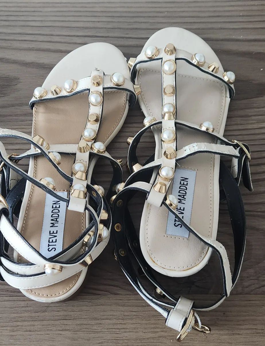 Steve Madden Pearl Gladiator Sandals Sz 6.5M image indicator(2)