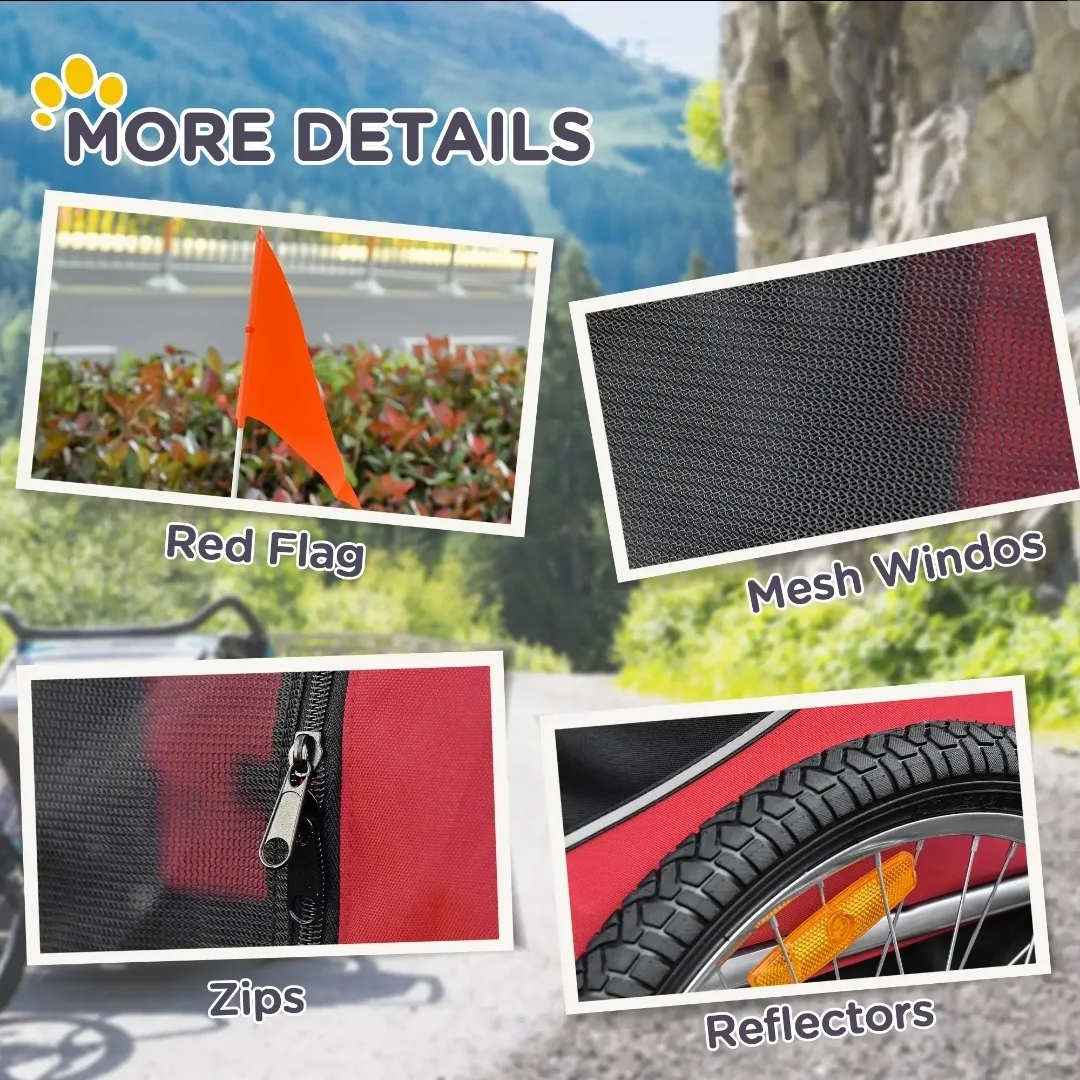 Dog Bicycle Trailer - Red & Black image indicator(8)