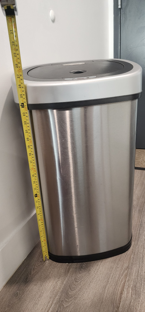 Nine Stars 13 Gallon Metal Touchless Trash Can, Automatic Motion - photo 2