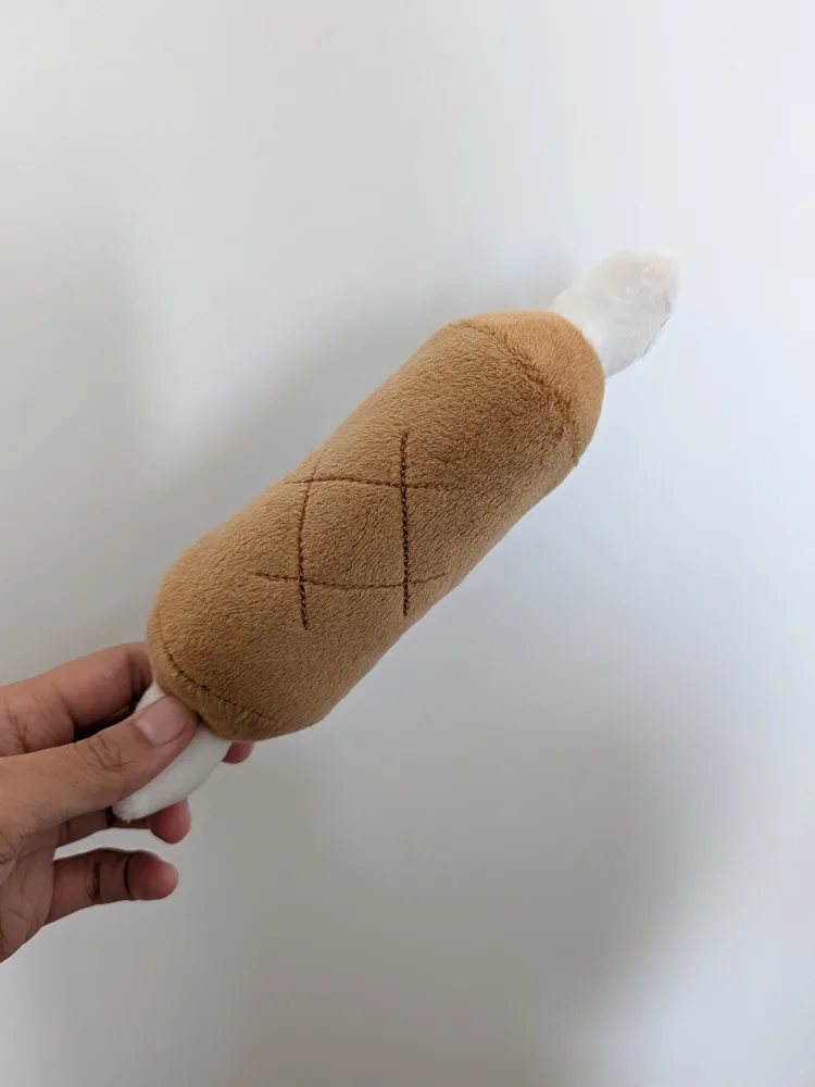 Plush Turkey Leg Dog Toy (Squeaky) thumbnail