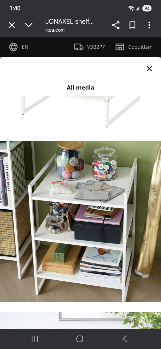 IKEA JONAXEL White Shelf Unit - photo 3
