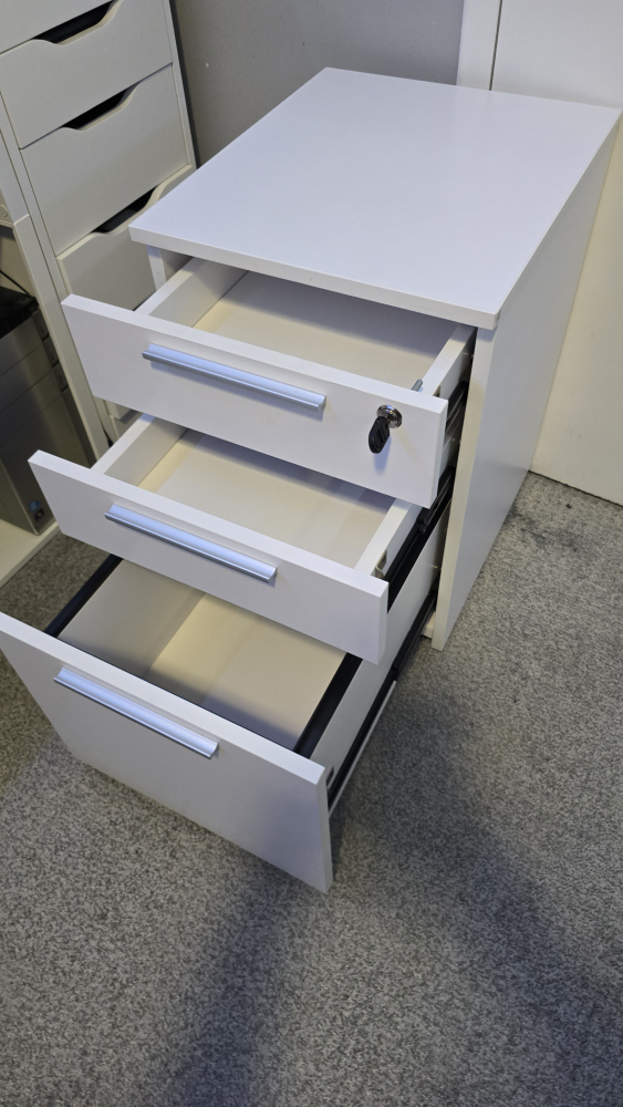 White 3-Drawer Filing Cabinet