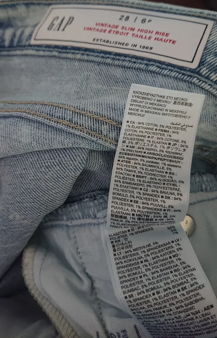 GAP Slim High Rise Jeans - Size 28/6P brand new image indicator(4)