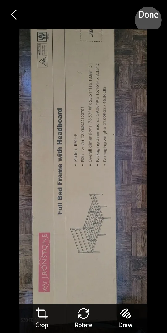 My Ironstone Full Bed Frame with Headboard image indicator(3)