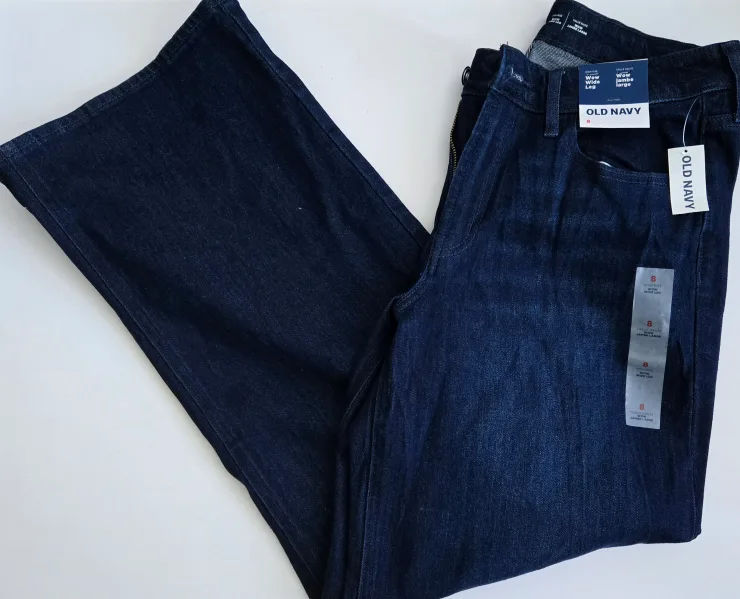 New Old Navy Wow Wide Leg Jeans - Size 8 thumbnail