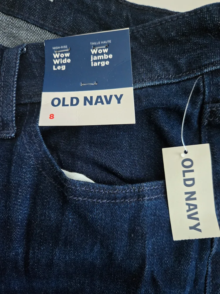 New Old Navy Wow Wide Leg Jeans - Size 8 image indicator(3)