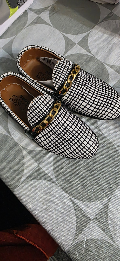 BOSS Shoes - Black & White Checkered Loafers