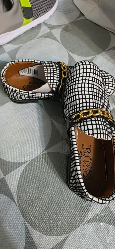 BOSS Shoes - Black & White Checkered Loafers image indicator(2)