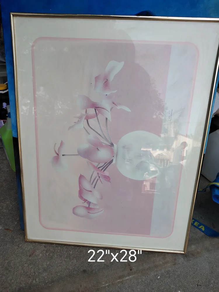 Framed Floral Print - 22"x28" thumbnail