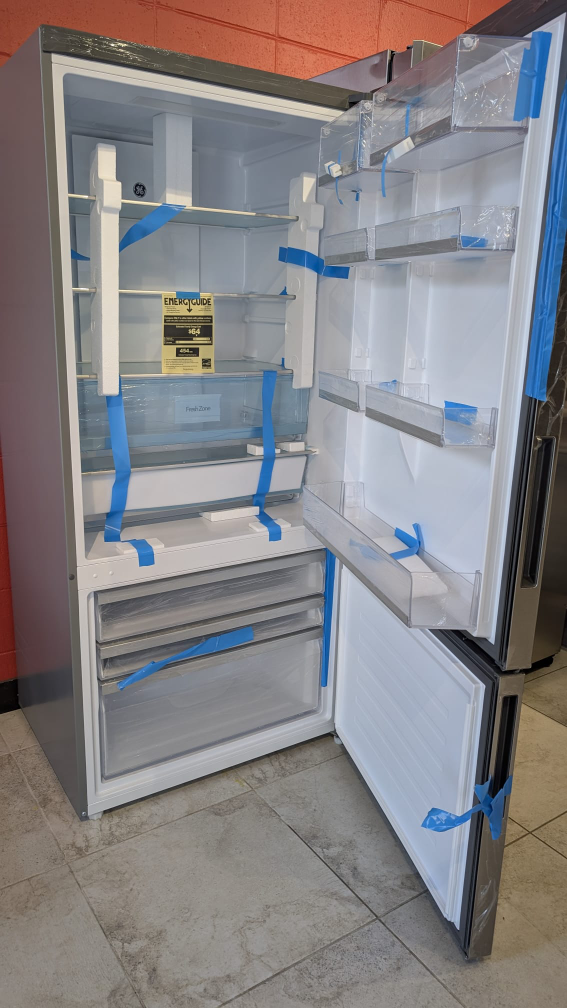 GE Stainless Steel Bottom Freezer Refrigerator - New - photo 3