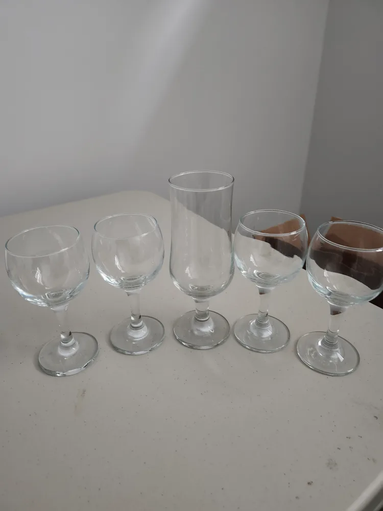 Set of 5 Assorted Glass Stemware thumbnail