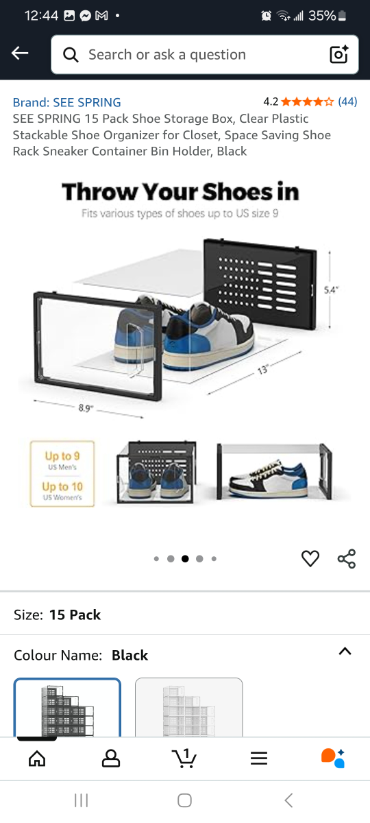 New SEE SPRING Stackable Shoe Box Organizer 15 Pack - photo 2