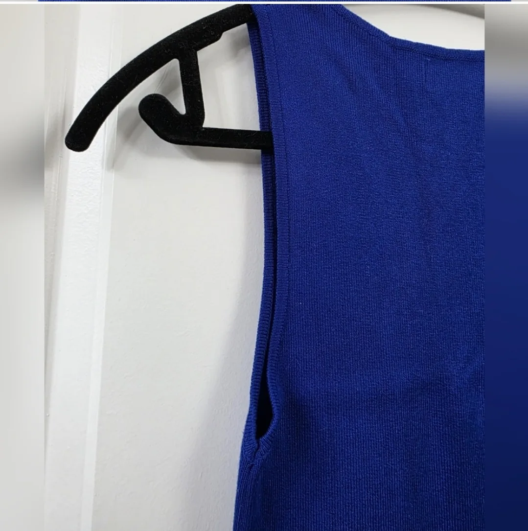 Mango Dress - Royal Blue Knit Dress image indicator(4)