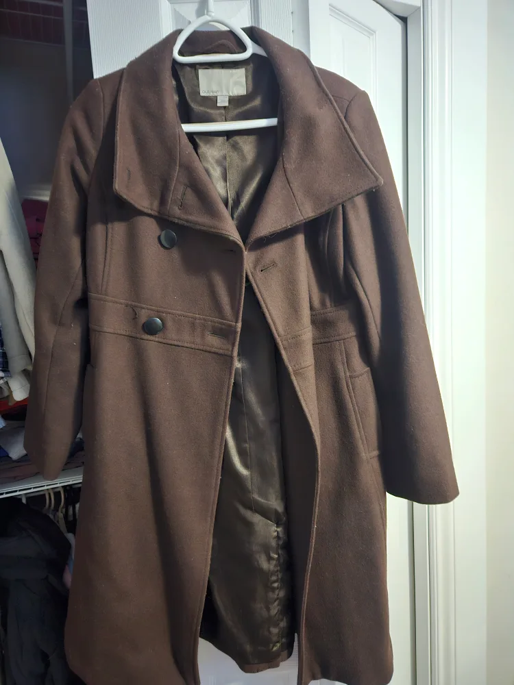 Old Navy Wool Blend Coat - Brown image indicator(2)