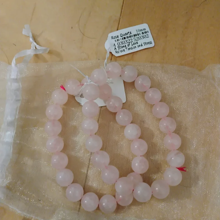 Garnet & Rose Quartz Crystal Bracelets thumbnail