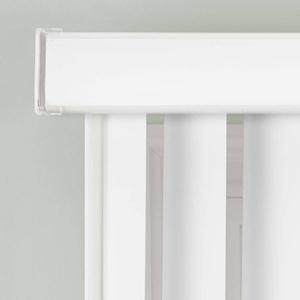 Vertical Blinds- S-curved White Verticals 150" Wide Rail