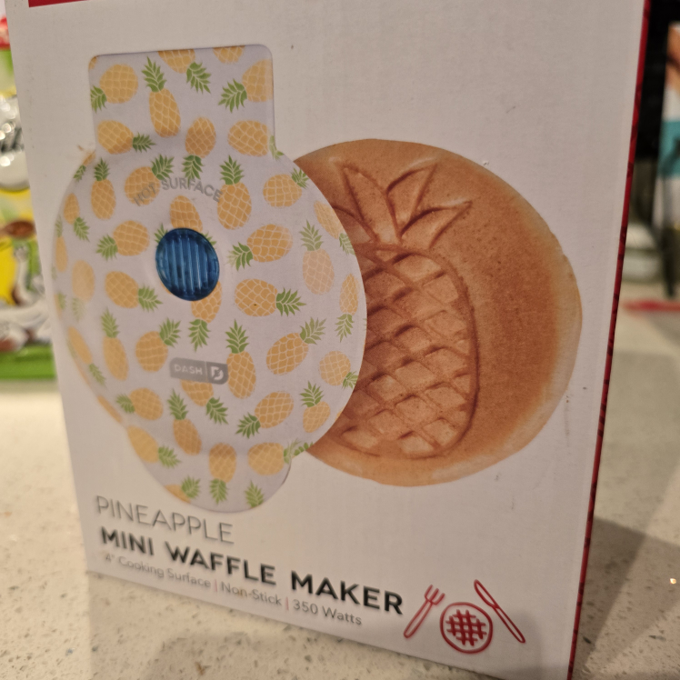 Dash Pineapple Mini Waffle Maker - New in Box!