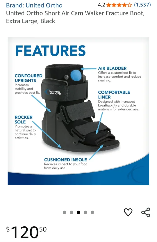 United Ortho Short Air Cam Walker Fracture Boot image indicator(2)