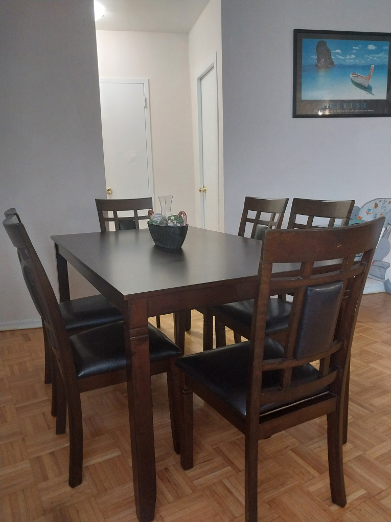 Moving Sale Dining Table with 6 Chairs - Dark Brown - photo 4
