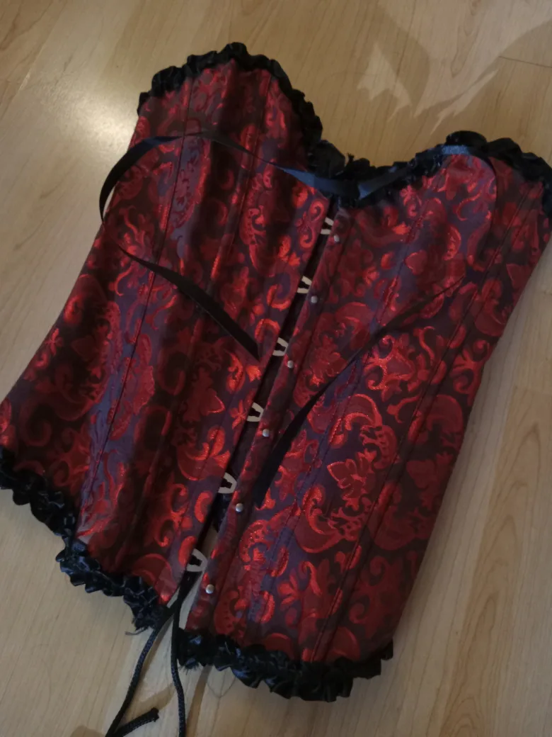 Body Corset - Size 8 - Burgundy & Black image indicator(2)