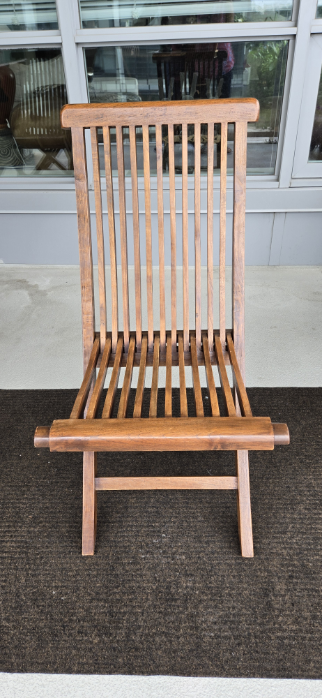 Set of 4 Teak Folding Chairs - photo 3