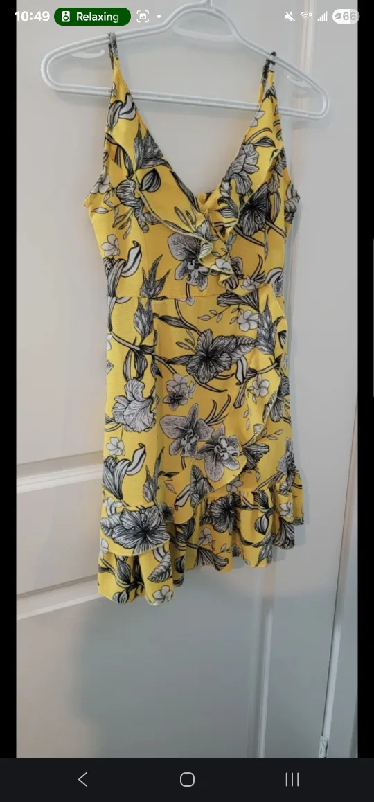 Yellow Floral Sundress - Small thumbnail