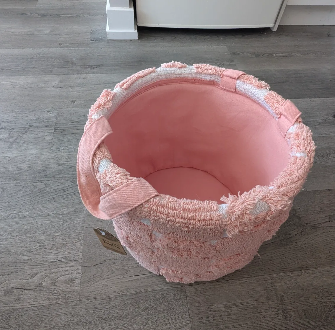 Pink & White Handcrafted India Basket image indicator(2)