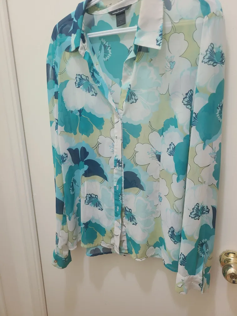 Moda International Floral Blouse - Size XL thumbnail