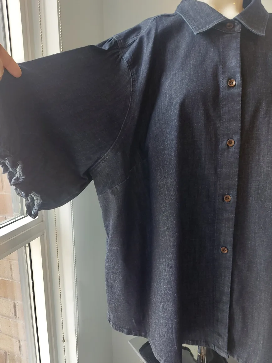 NYDJ Denim Shirt Dress - Size 4X image indicator(2)