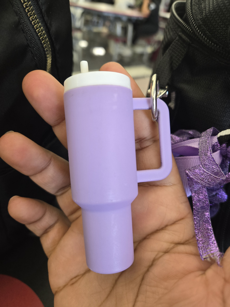 Miniature Purple Tumbler Keychain