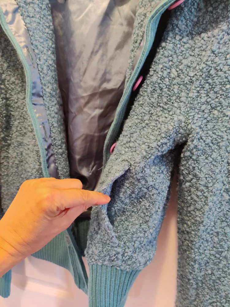 Teal Knit Button-Up Jacket size S/M image indicator(5)