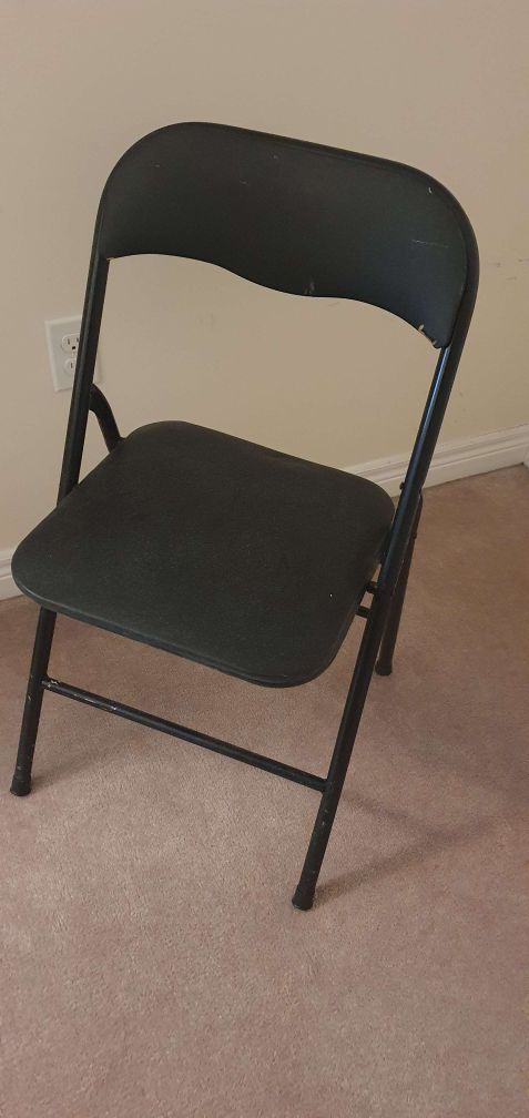 Black Folding Chair - Great for Extra Seating