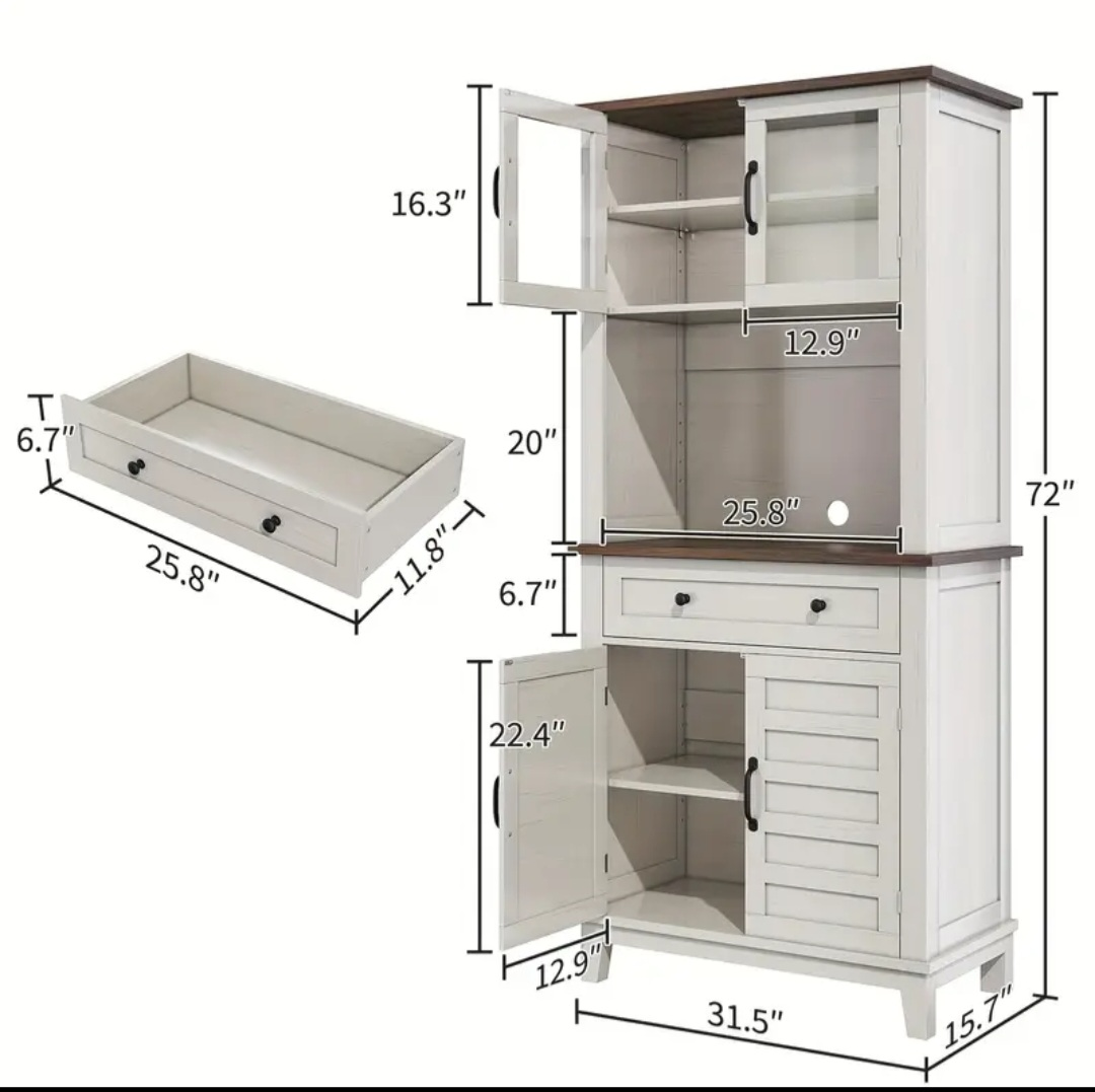 New in Box-DICTAC White Storage Cabinet - Like New! - photo 3