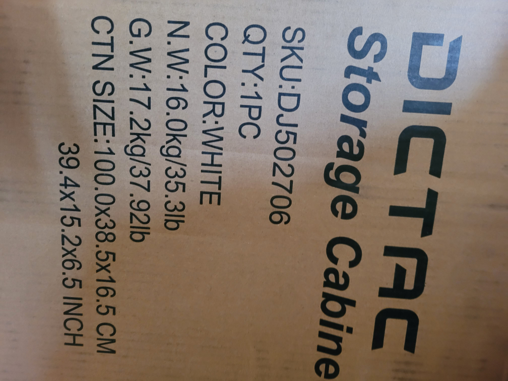 New in Box-DICTAC White Storage Cabinet - Like New! - photo 4