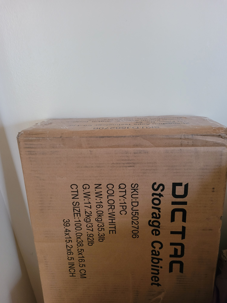 New in Box-DICTAC White Storage Cabinet - Like New! - photo 5