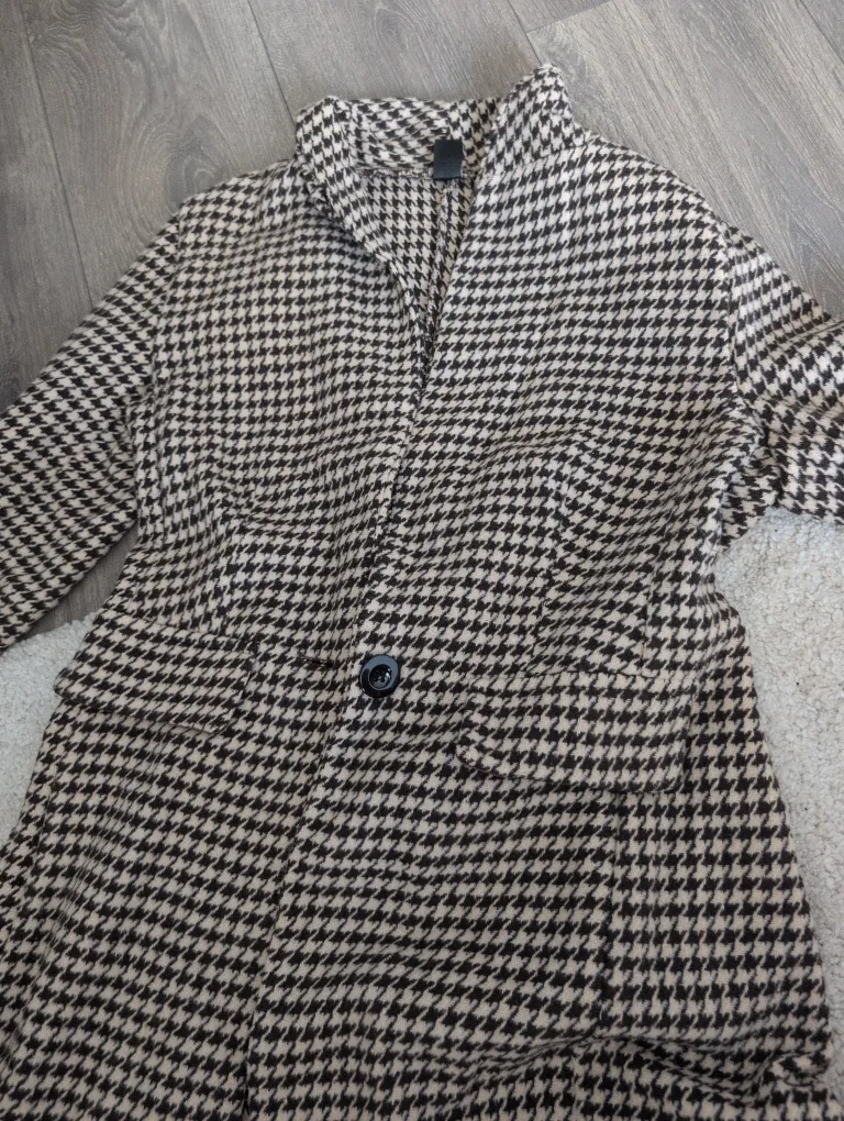Shein Houndstooth Coat - Size S image indicator(2)