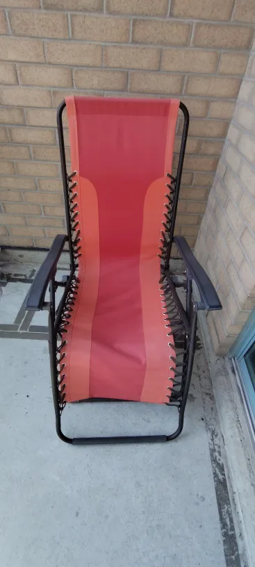 Red Zero Gravity Lounge Chair, foldable patio chair thumbnail