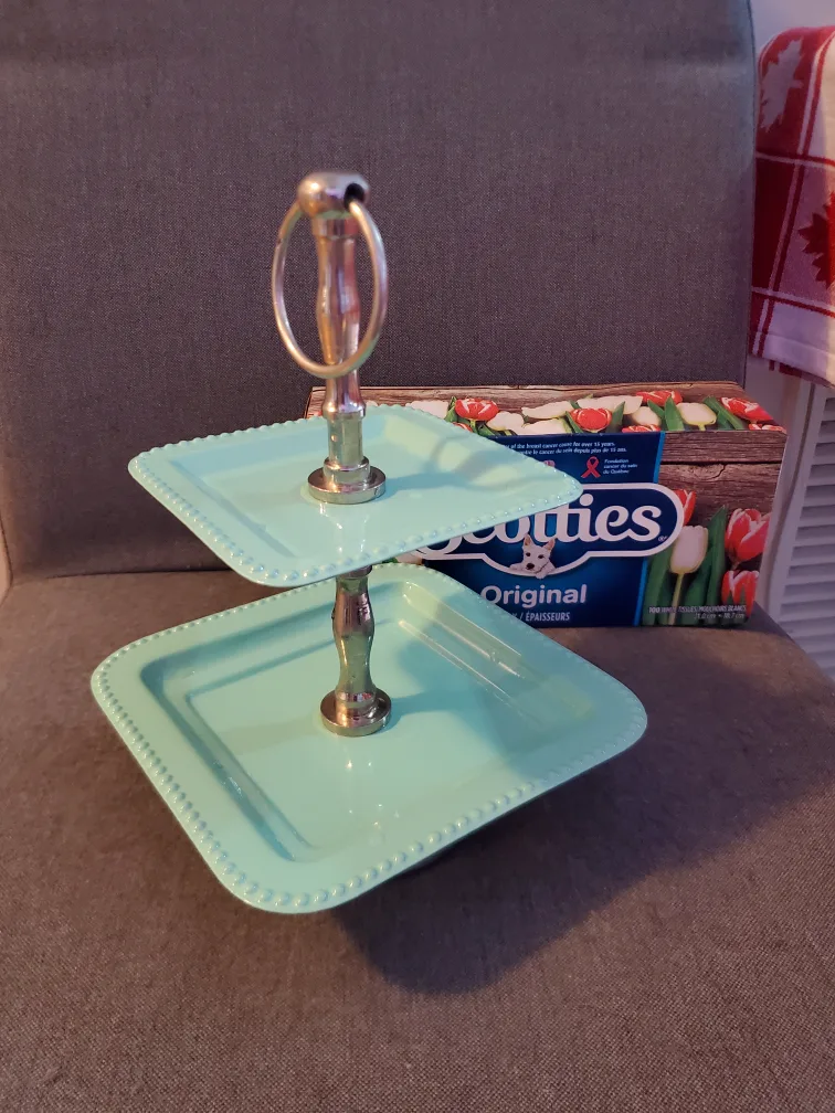 Mint Green Two-Tier Tray thumbnail