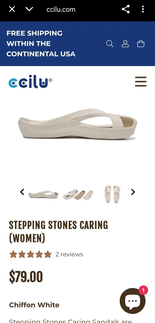 Ccilu Stepping Stones Caring Sandals - Women's US 5 thumbnail