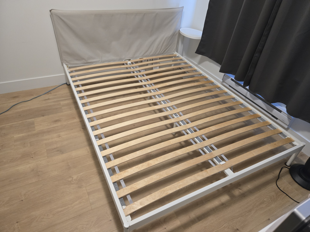 IKEA Kleppstad Queen Bed Frame - White/Beige - photo 3