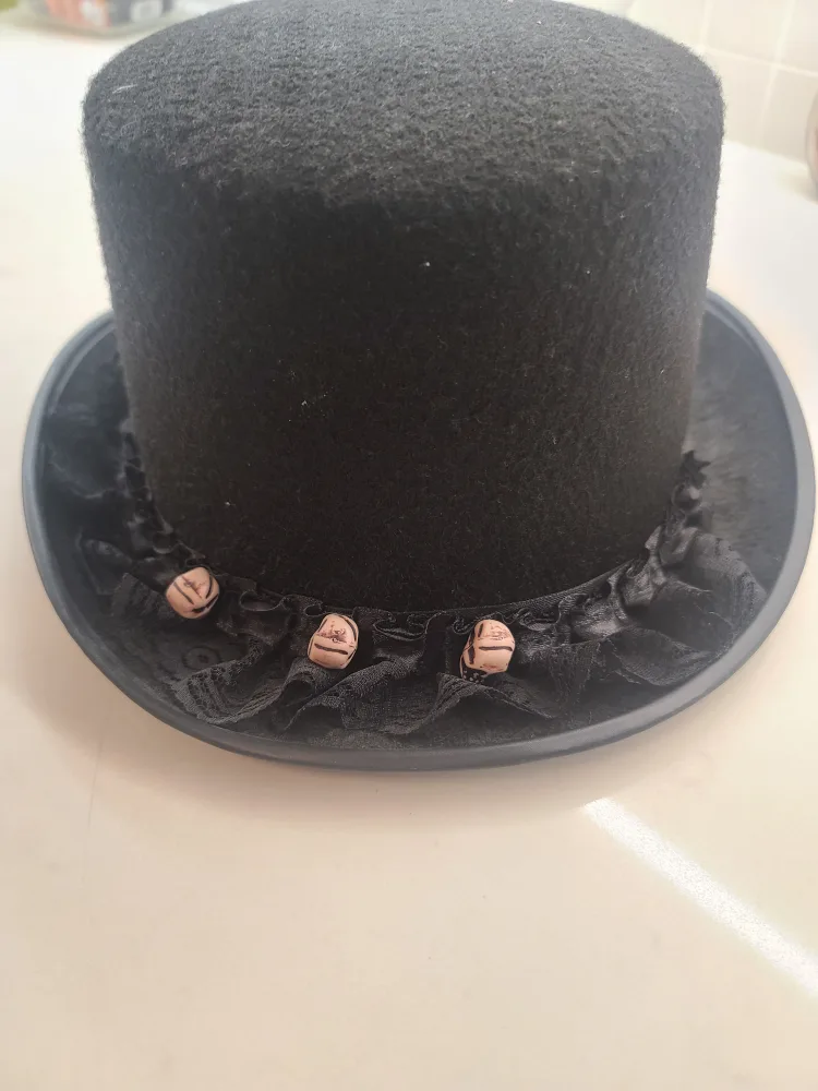 Black Top Hat with Decoration thumbnail