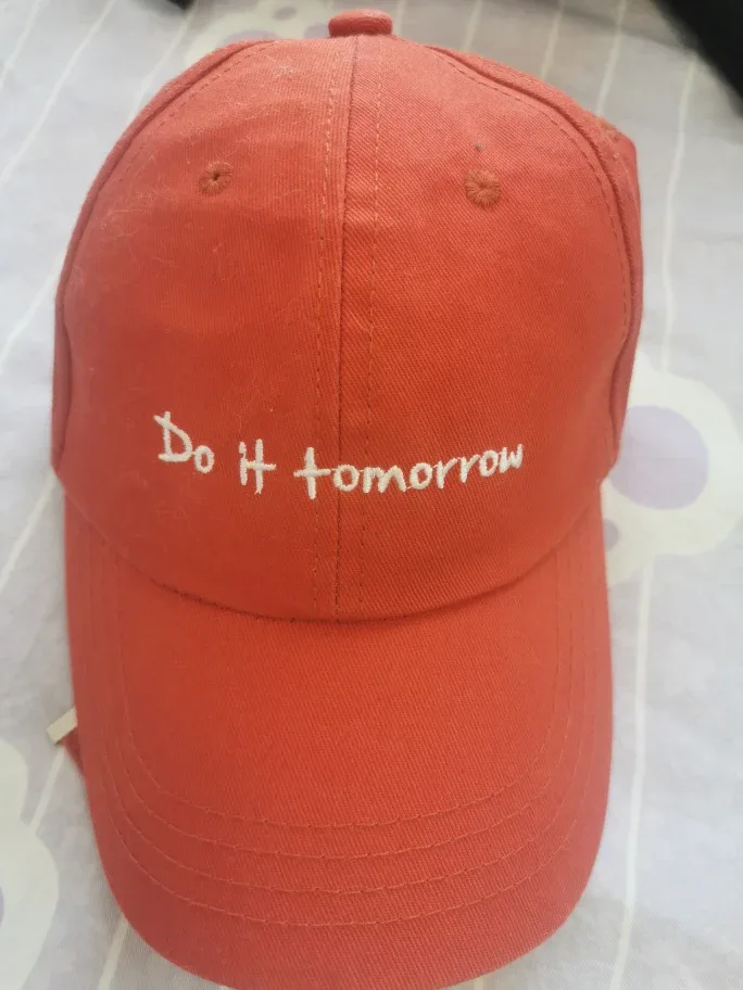 Orange Red "Do It Tomorrow" Cap thumbnail