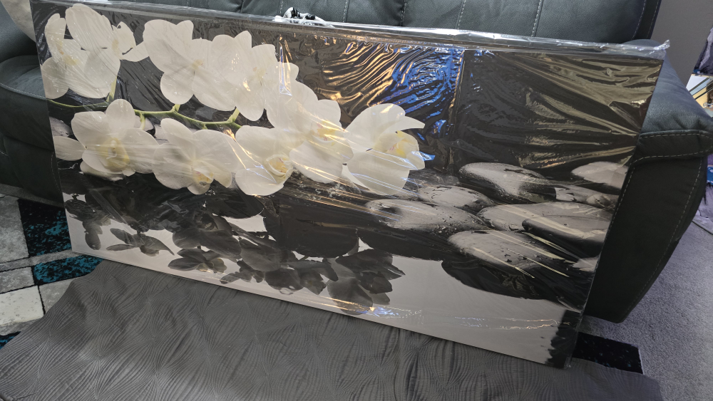 Orchid & Stone Wall Art - Brand New in Box! - photo 3
