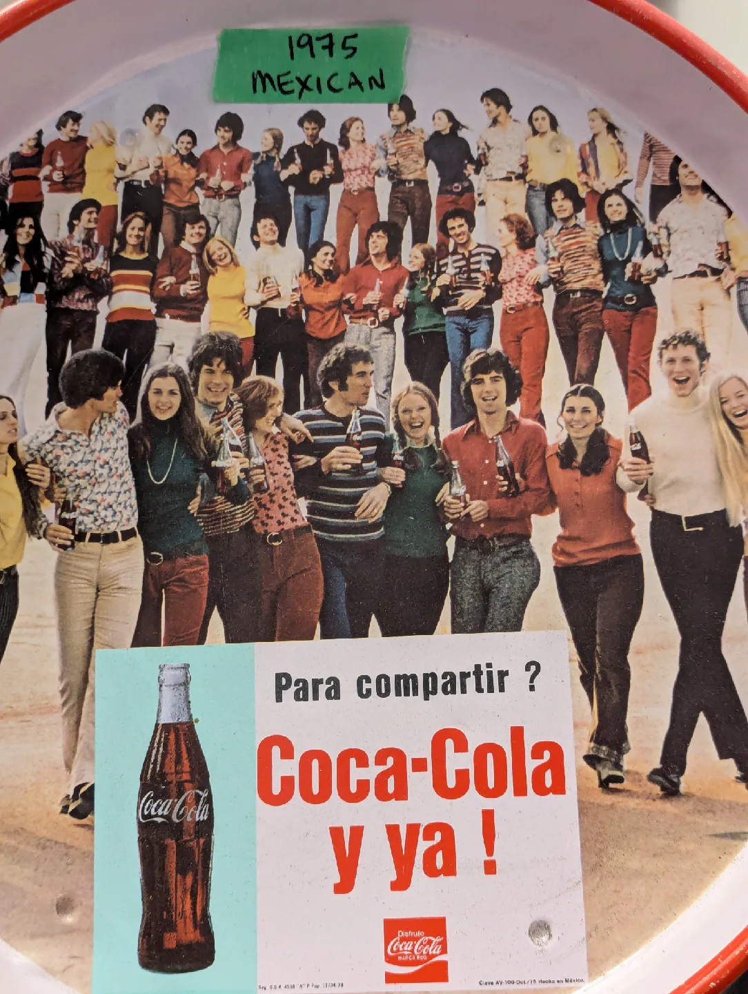 Vintage Mexican 1975 Coca Cola Serving Tray image indicator(8)