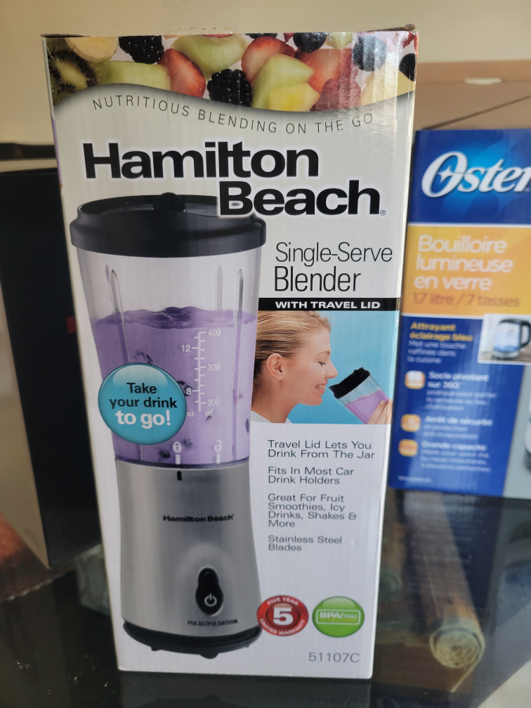 Hamilton Beach Single-Serve Blender w/ Travel Lid
