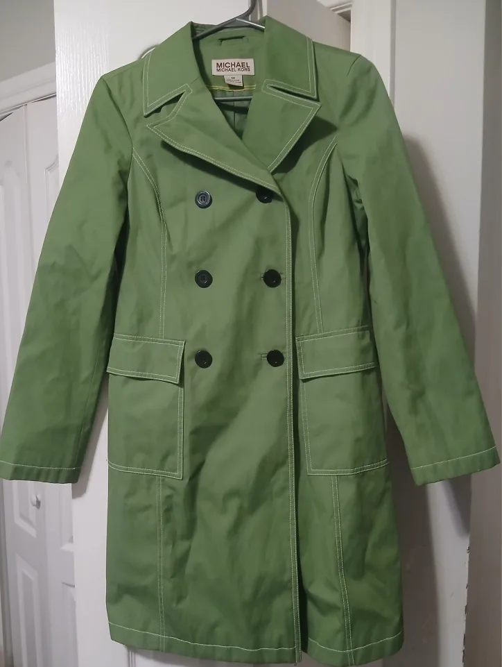 Michael Michael Kors Green Trench Coat thumbnail