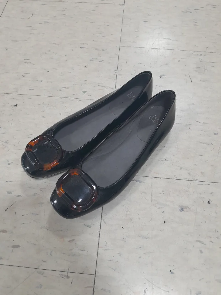 Stuart Weitzman Black Flats Size 8.5 thumbnail