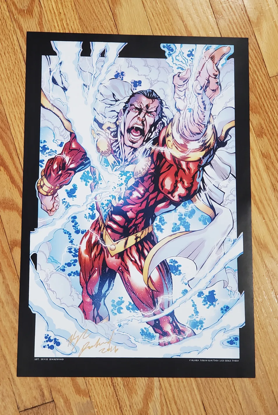 Shazam Comic Art Print by Hugh Rookwood thumbnail