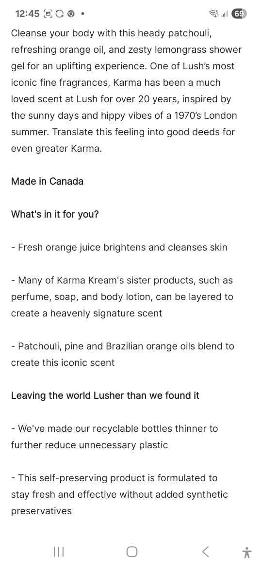 Lush Karma Shower Gel 55ml - photo 3